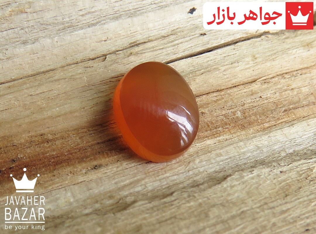 نگین عقیق یمنی نارنجی کوچک [شرف الشمس]